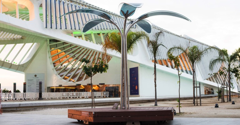 Estrutura semelhante a uma árvore será instalada no Jardim do Baobá; modelo já funciona no Ceará