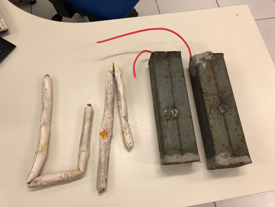 Explosivos encontrados com Yury