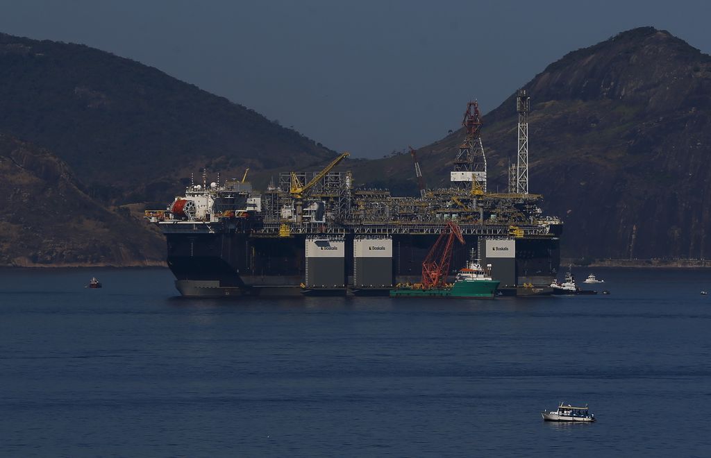 Plataforma da Petrobras no Campo de Lula, na Bacia de Santos