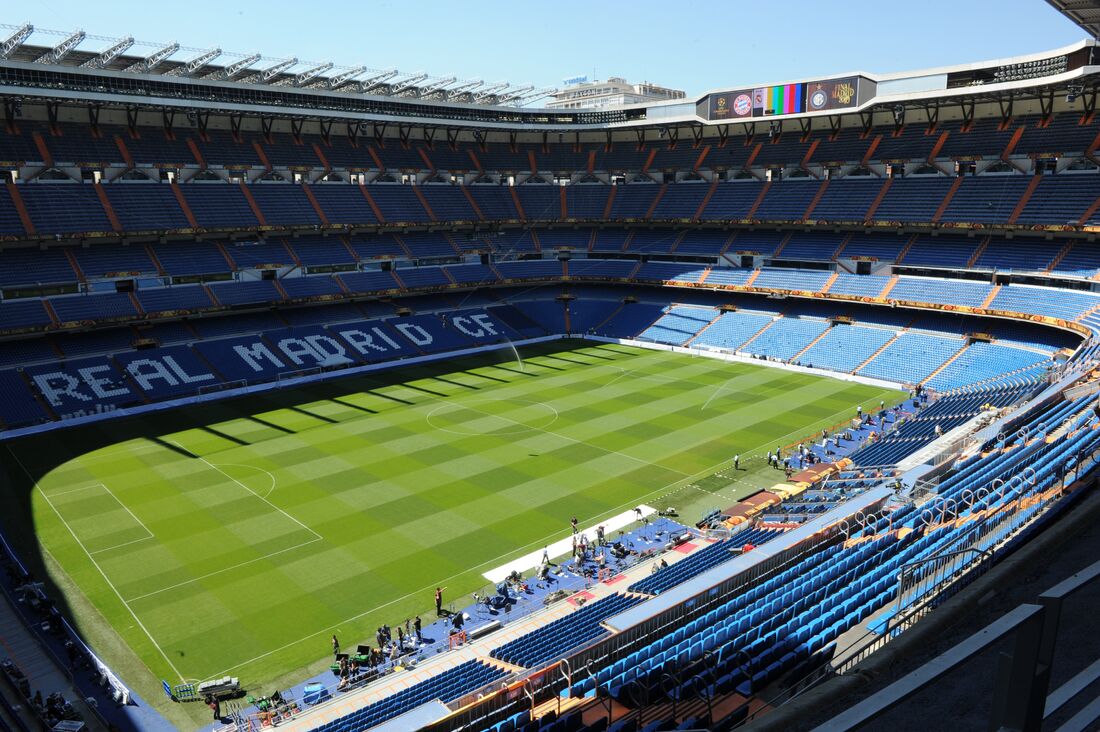 Estádio Santiago Bernabeu, em Madri, na Espanha