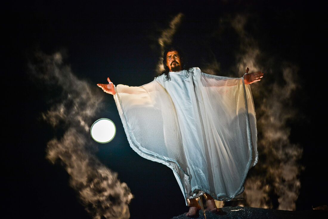José Pimentel, na Paixão de Cristo no Recife