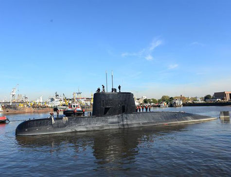 O submarino ARA San Juan, que desapareceu há um ano e um dia