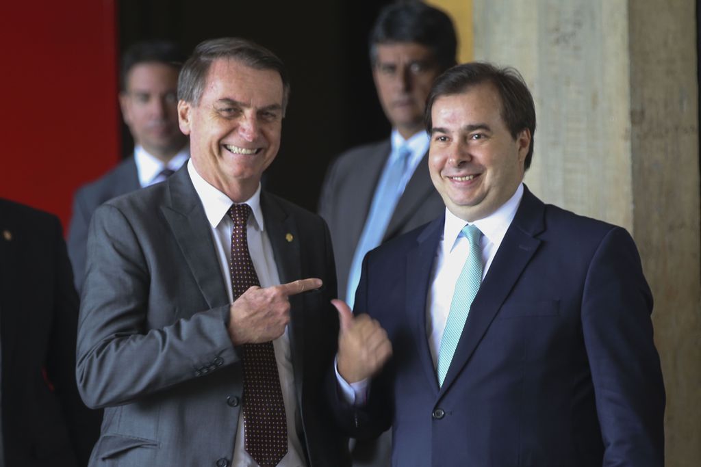 Jair bolsonaro, presidente, e Rodrigo Maia, deputado federal