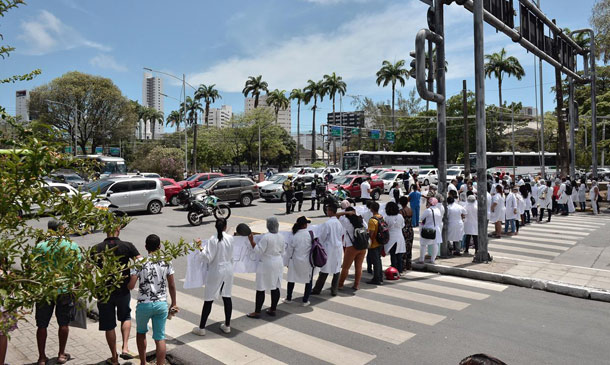 Protesto de profissionais de saúde