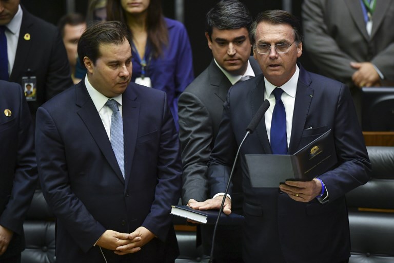 Rodrigo Maia e Jair Bolsonaro