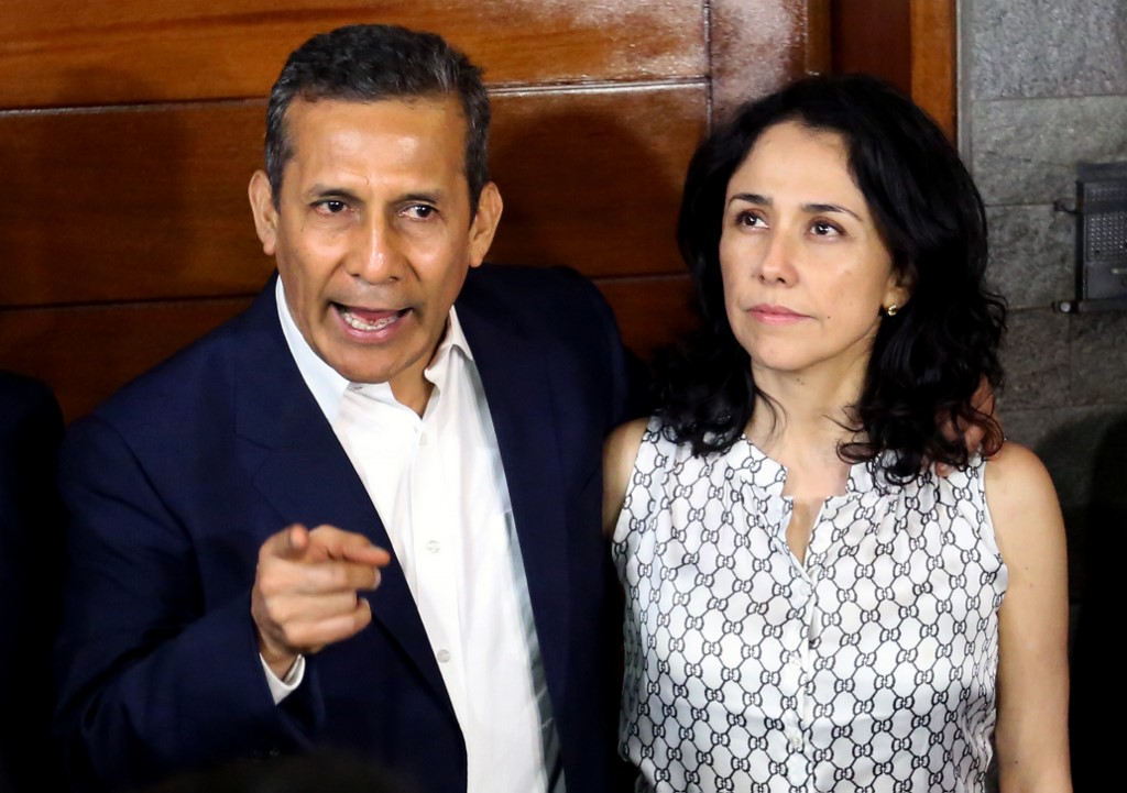 Ollanta Humala, ex-presidente peruano e sua esposa, Nadine Heredia