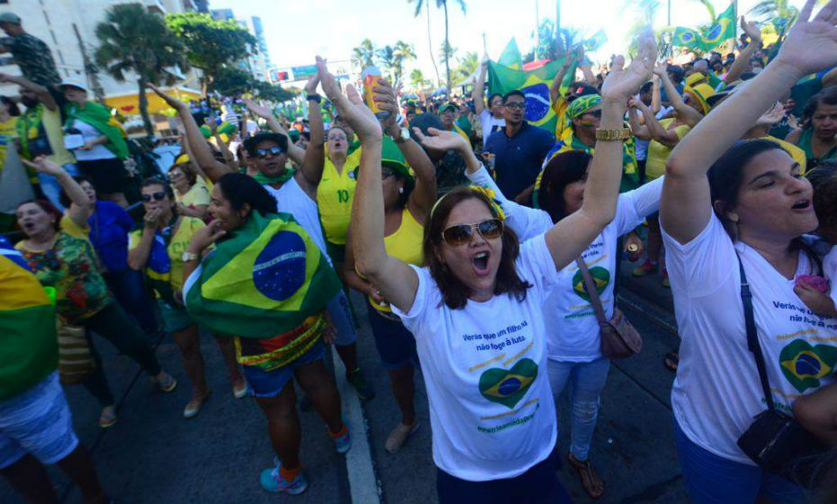 Ato pró-Bolsonaro em Boa Viagem