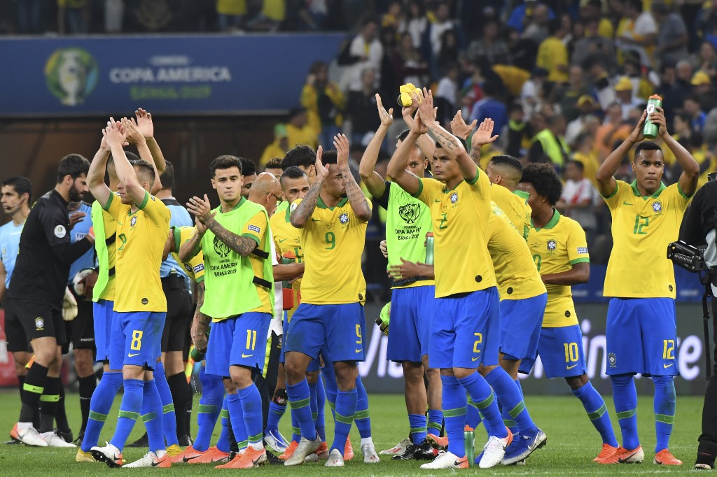 Seleção brasileira, na última participação em Copa América