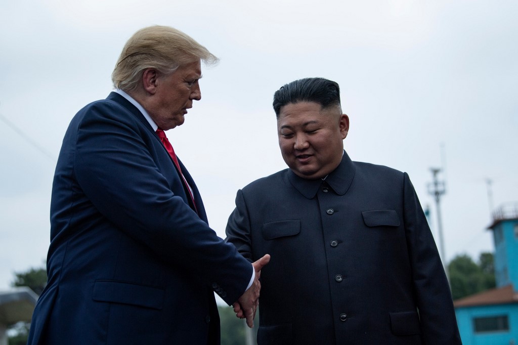 Donald Trump e Kim Jong Un em encontro na Coreia do Norte