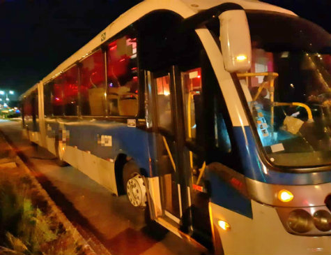 Ônibus depois do acidente