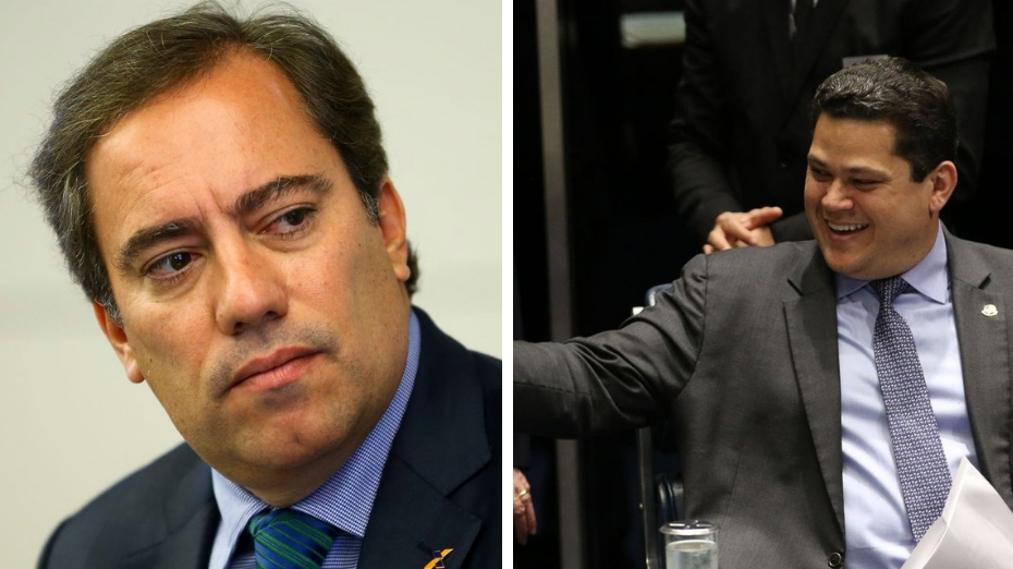 Pedro Guimarães e Davi Alcolumbre, presidentes da Caixa Econômica e Senado Federal, respectivamente