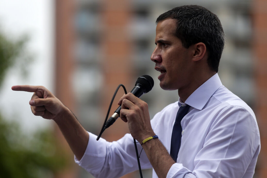 O autoproclamado presidente interino da Venezuela, Juan Guaidó