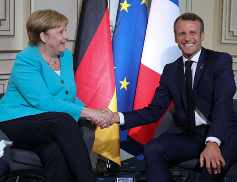 Angela Merkel e Macron