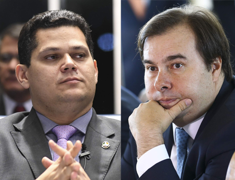 Davi Alcolumbre e Rodrigo Maia