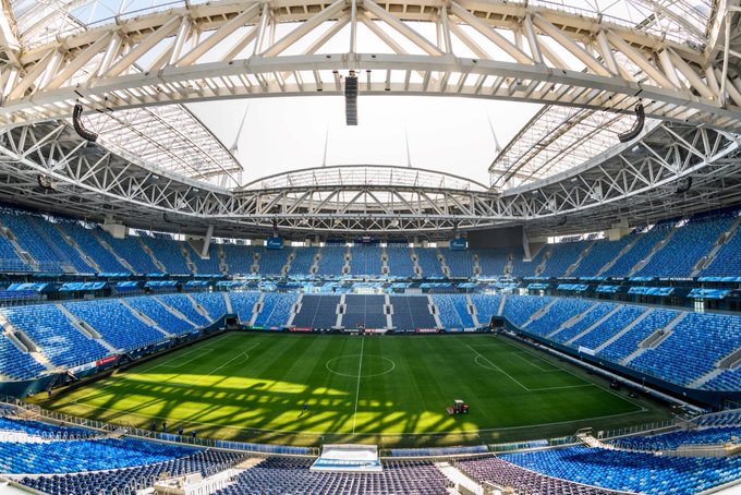 Estádio de São Petersburgo, na Rússia