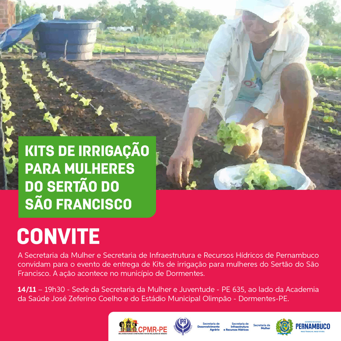 A iniciativa tem o objetivo de incrementar a produção agrícola na região semiárida do Estado