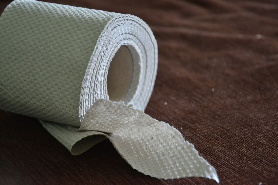 Papel higiênico.