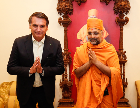 Bolsonaro em visita à Índia 