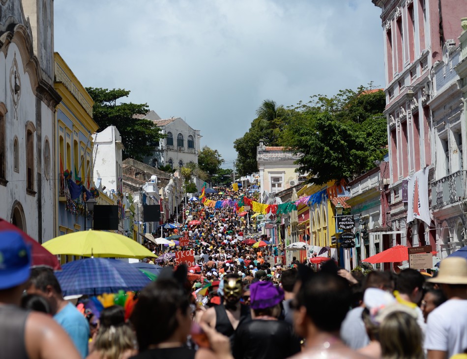 Foliões no Carnaval de Olinda