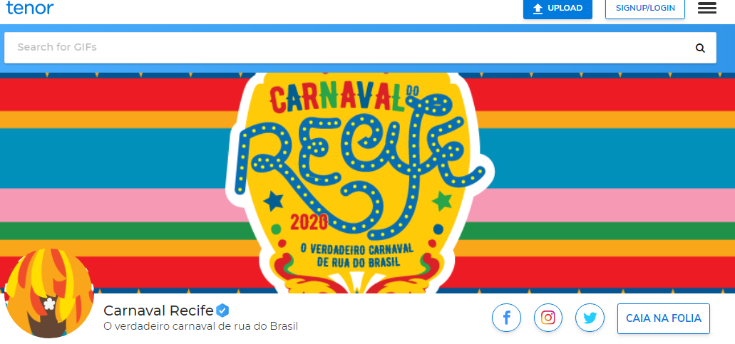 Carnaval do Recife no Tenor, do Google