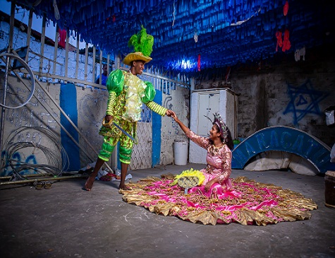Integrantes do Maracatu Estrela Brilhante