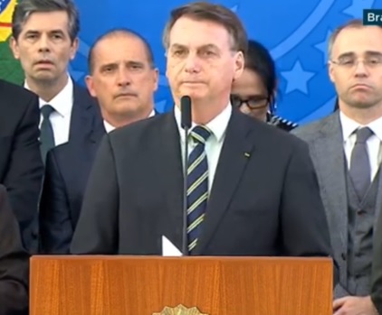 Bolsonaro em coletiva após saída de Ségio Moro do Ministério da Justiça