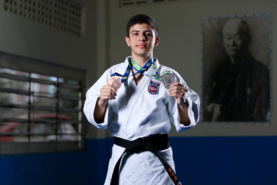 Pedro Balduino, de 16 anos, honra linhagem da família de grandes talentos do judô