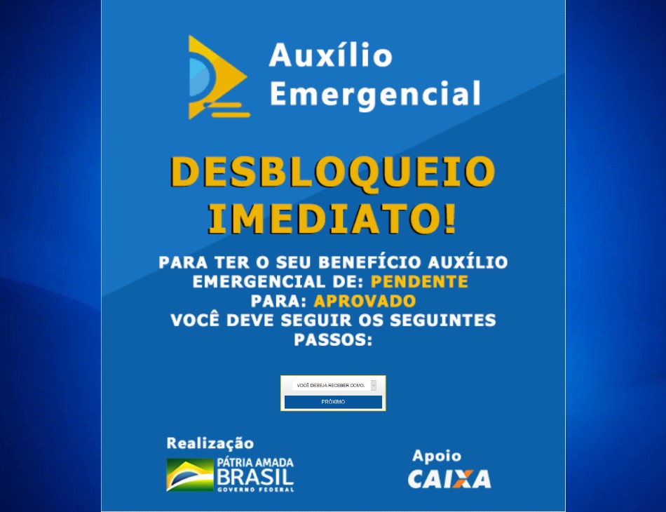Golpe promete liberação imediata do auxílio emergencial