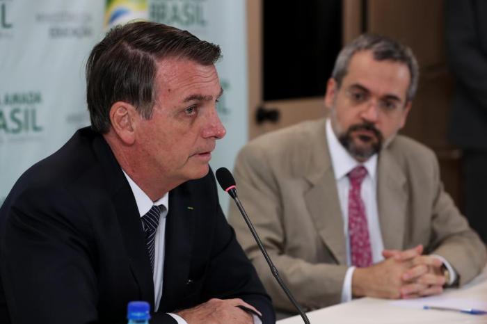 Presidente Jair Bolsonaro e Ministro da Educação, Abraham Weintraub