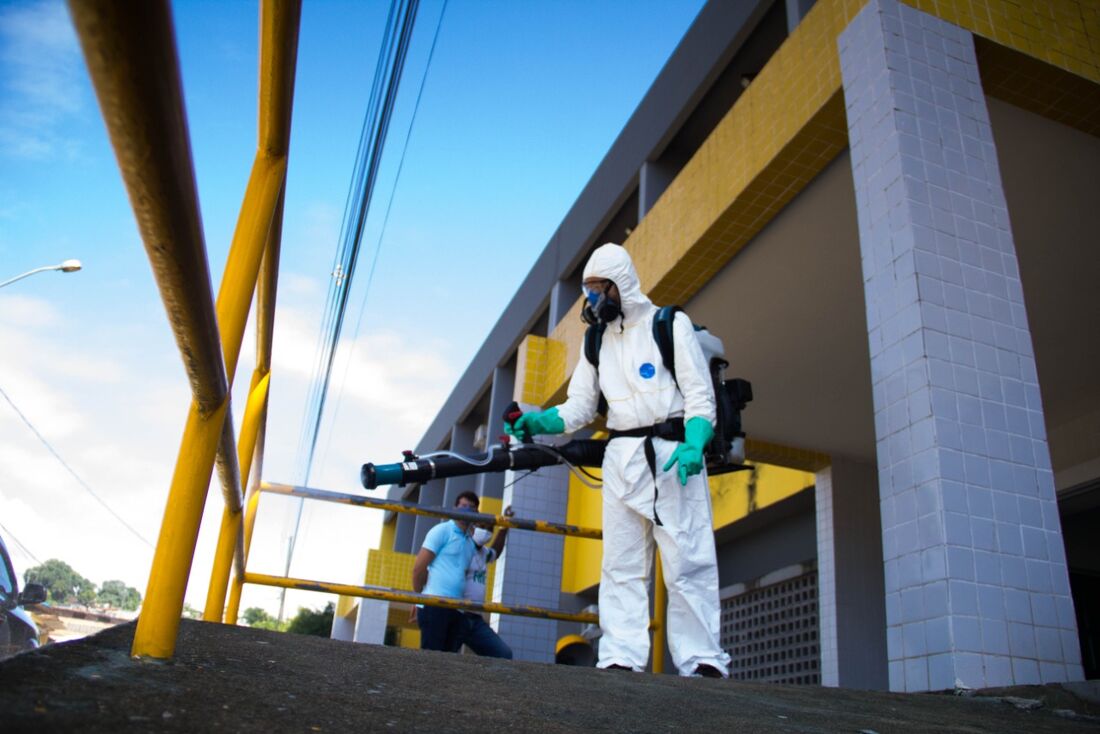 Desinfecção no Hospital Abreu e Lima