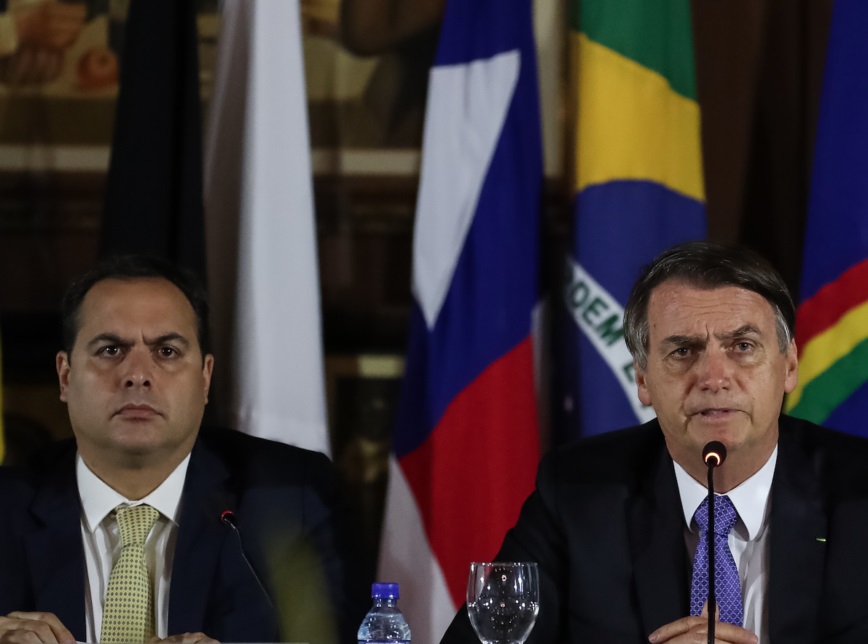 Governador de Pernambuco, Paulo Câmara e o Presidente da República, Jair Bolsonaro