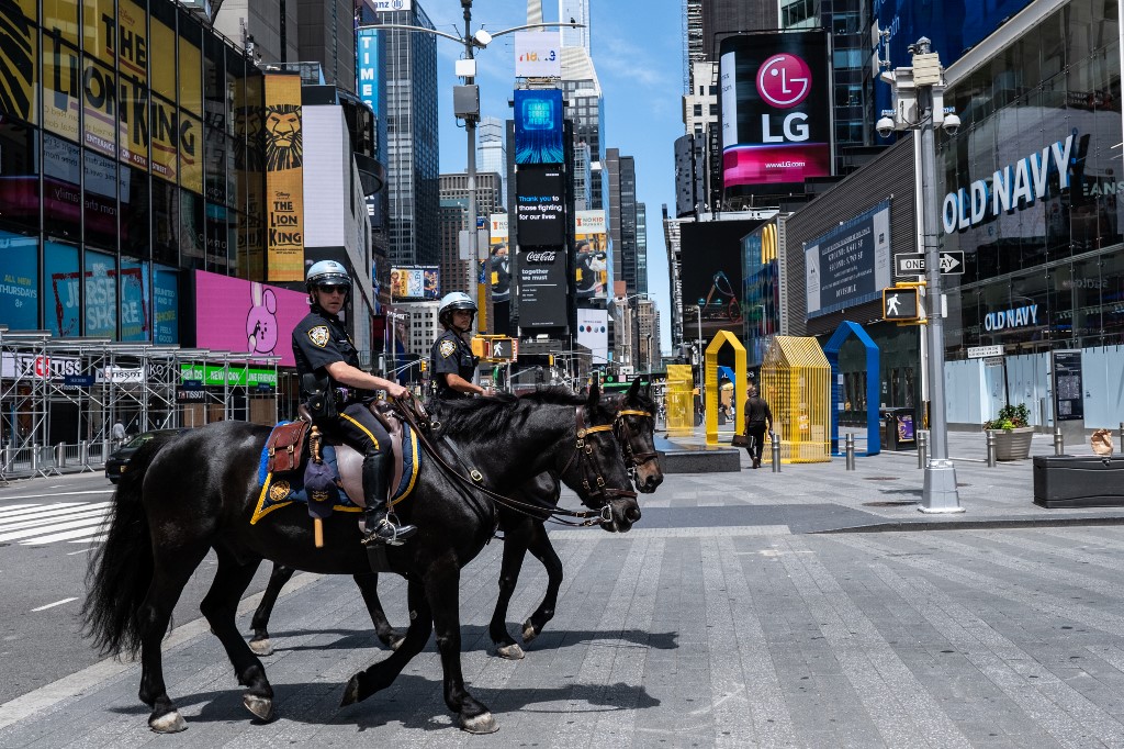 Ruas de Nova York em meio à pandemia da Covid-19