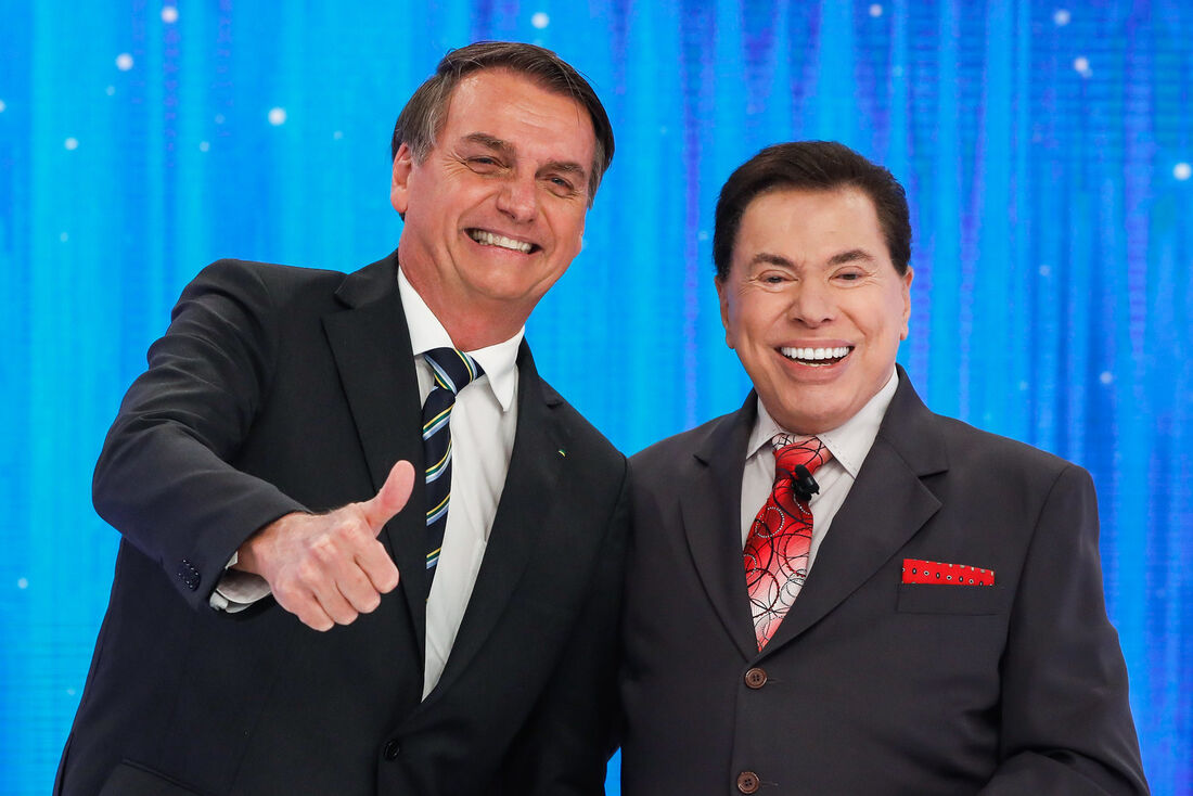 Presidente Jair Bolsonaro no programa televisivo do Silvio Santos