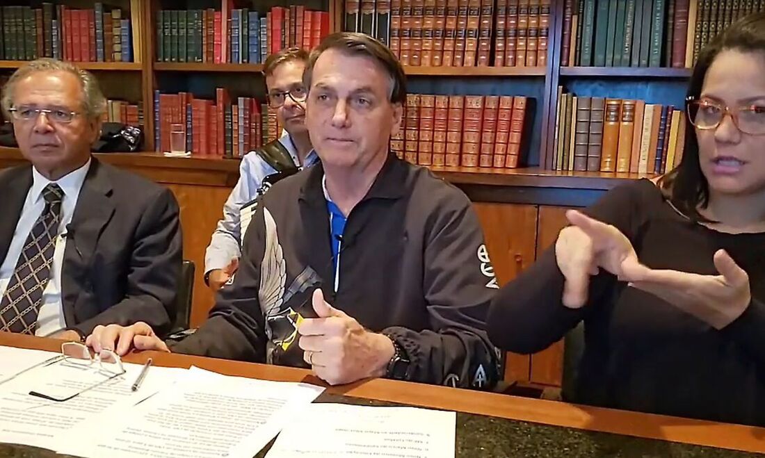 Guedes participou de live com Bolsonaro