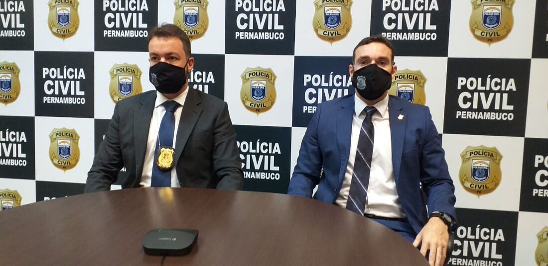 Na foto: O gestor da Divisão de Homicídios Metropolitana Norte, Vitor Freitas, e Delegado da 7a DPH- Paulista, Diego Jardim