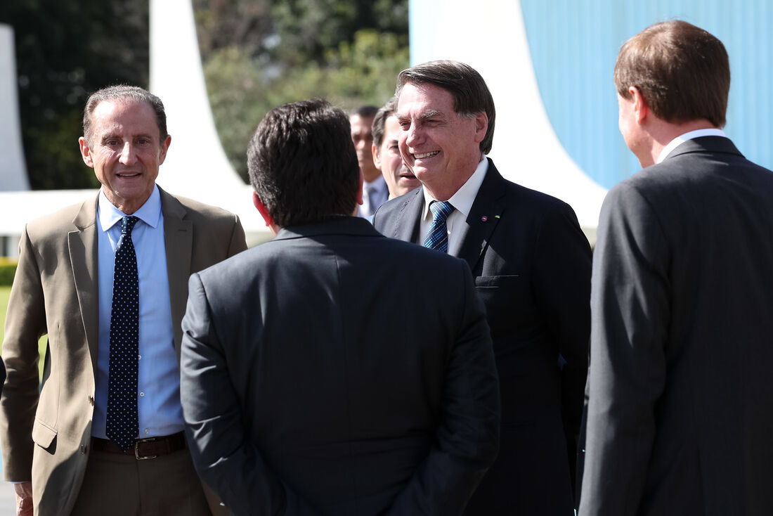 Em encontro organizado articulado pelo presidente da Fiesp, Paulo Skaf, Jair Bolsonaro se reuniu com empresários