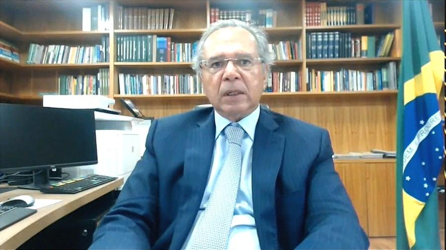 Ministro da Economia, Paulo Guedes, em evento da XP