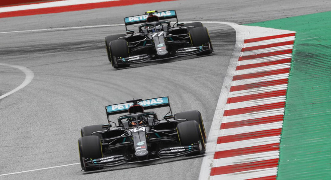 Hamilton e Bottas, no GP da Áustria