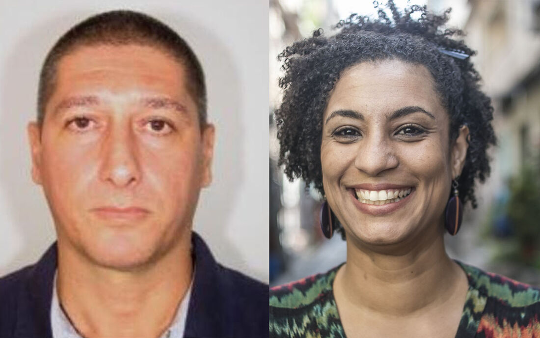 Ronnie Lessa (esq), acusado de matar vereadora Marielle Franco