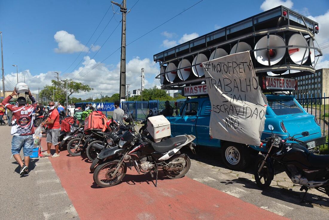 Paralisação dos motoristas de aplicativo na RMR.