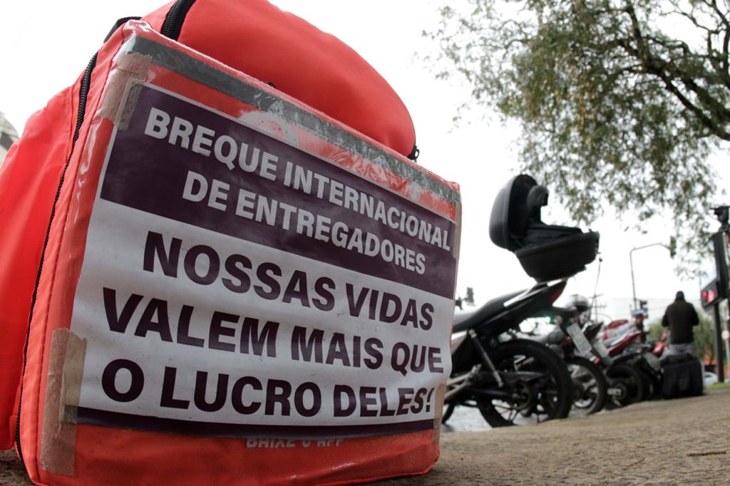 Protesto dos entregadores em Campinas (SP)