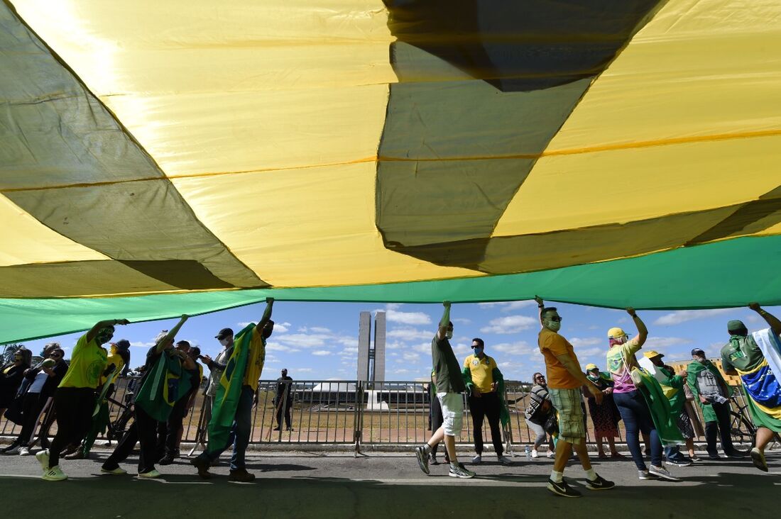 Manifestação pró-Bolsonaro