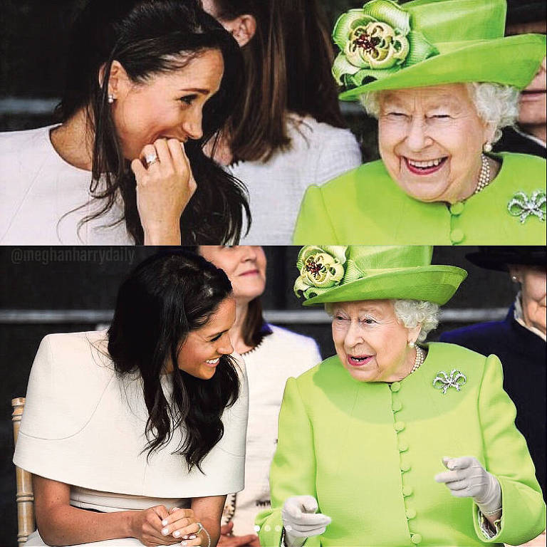 Rainha Elizabeth e Meghan Markle em primeira viagem oficial juntas