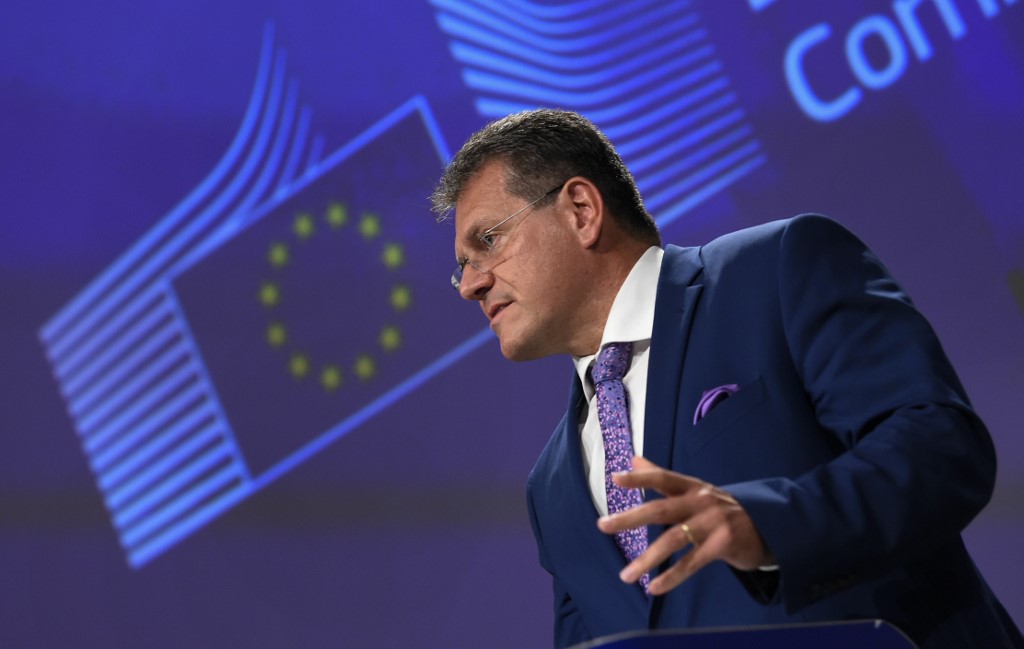 O comissário europeu do Comércio, Maros Sefcovic