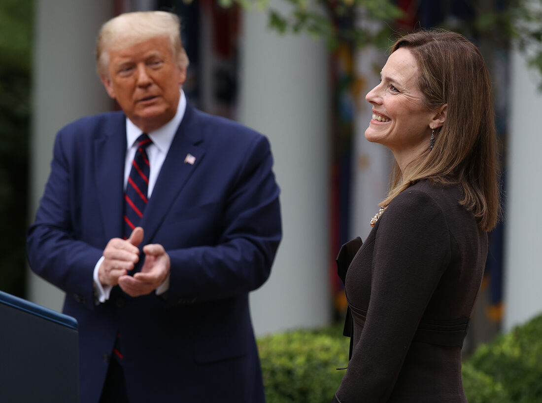 Donal Trump e Amy Coney Barrett