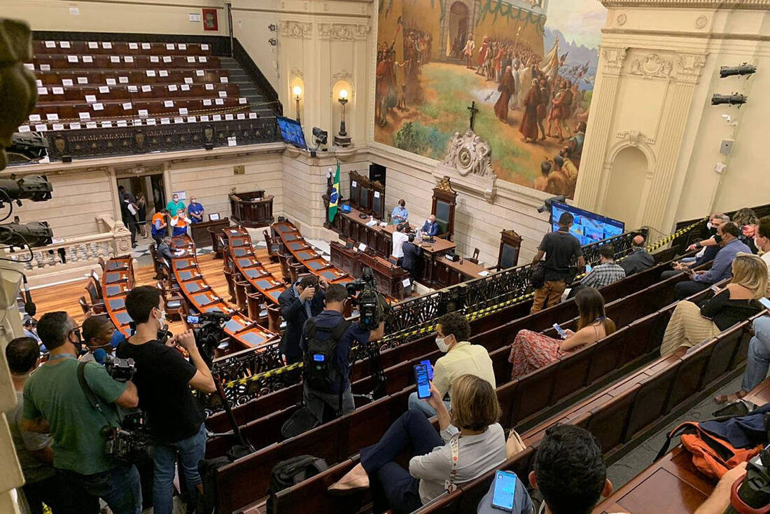 Vereadores em abertura de processo de impeachment do prefeito Marcelo Crivella