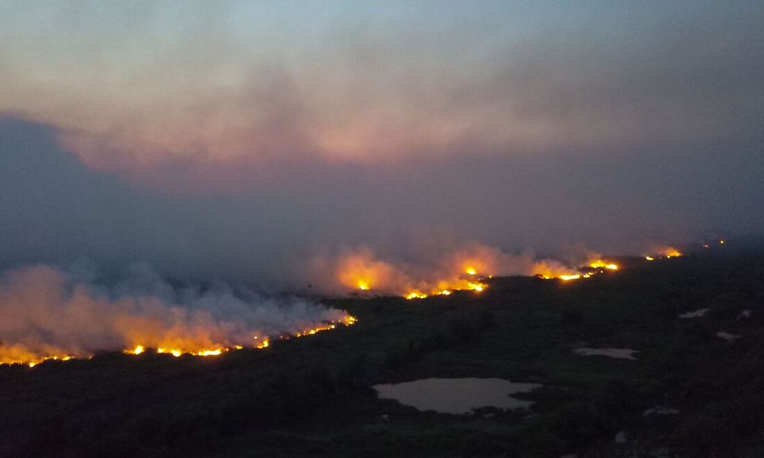 Seca favorece incêndios naturais e a propagação do fogo resultante da ação humana