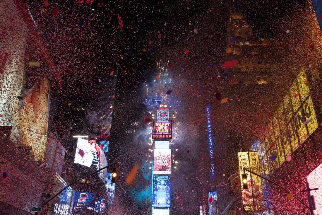 Celebração do ano-novo na Times Square