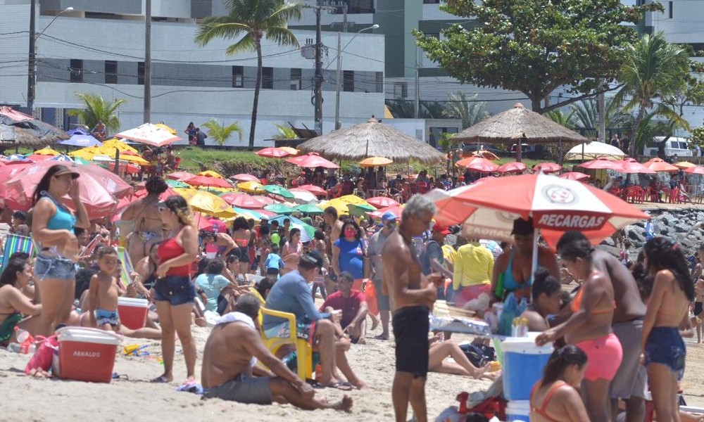 Orla da praia de Bairro Novo, em Olinda