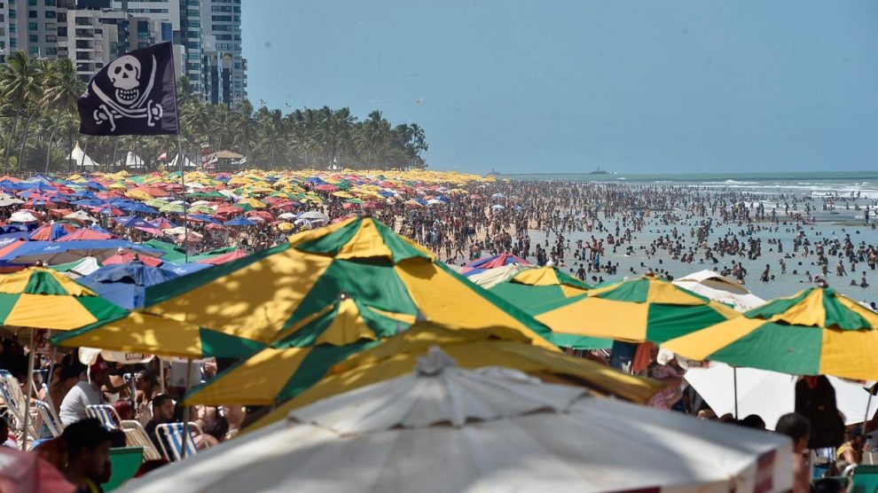 Praia de Boa Viagem no feriado de 7 de Setembro